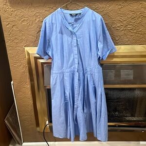 Blue short sleeve dress size Large
